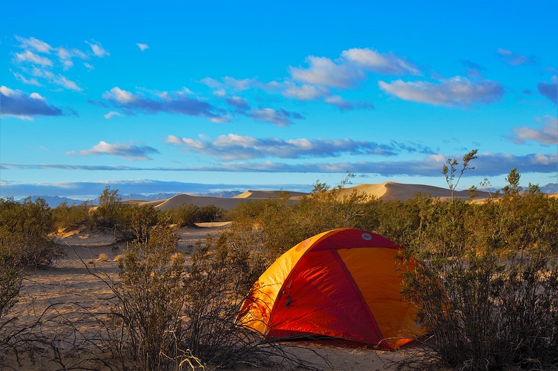 camp in desert