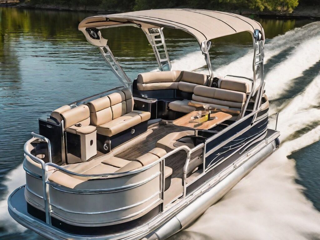Luxury pontoon boat