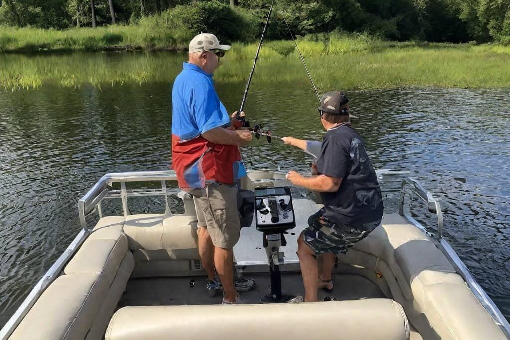 Pontoon Boat fishing