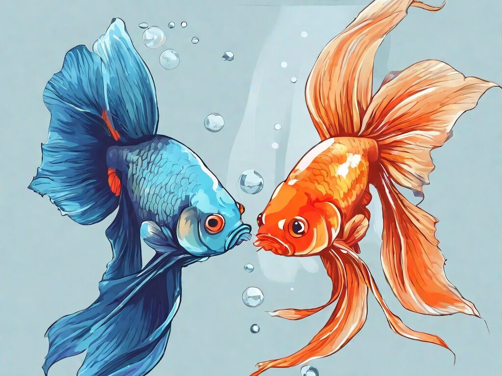Goldfish and Betta Fish Share a Tank